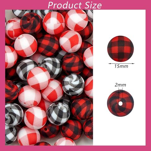 50pcs 15mm Silicone Round Beads Making Kit, Silicone Beads Bulk, Round Silicone Beads, for Jewelry Crafts Necklace Garland Bracelet (5 Styles) in Saudi Arabia
