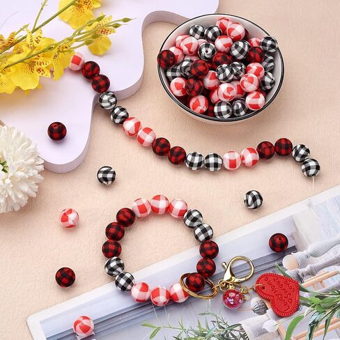 50pcs 15mm Silicone Round Beads Making Kit, Silicone Beads Bulk, Round Silicone Beads, for Jewelry Crafts Necklace Garland Bracelet (5 Styles) in Saudi Arabia