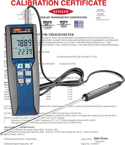 REFERENCE EXTREME PRECISION DIGITAL THERMOMETER 0.01ºC/0.01ºF -100 to +400ºC / -148ºC to 752ºF. Supplied with ISO 17025 Certificate Traceable to NIST. in Saudi Arabia