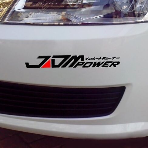 Black Creative JDM Power Car Sticker, Window Bumper Decal Bumper Stickers for Toyota Honda Volkswagen Mitsubishi Bumper Stickers Exterior Accessories in Saudi Arabia