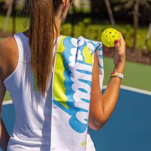 Swinton Pickleball Sports Towel in White - Pickleball Gift and Accessory in Saudi Arabia