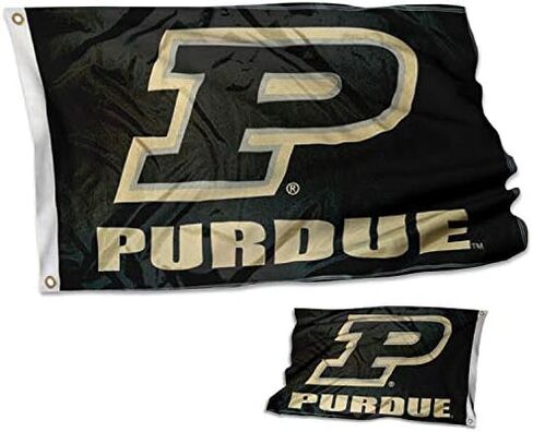 College Flags & Banners Co. Purdue Boilermakers Slanted P Double Sided Flag in Saudi Arabia