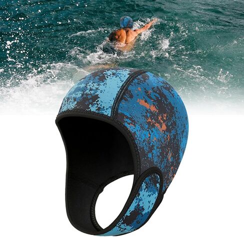 rockible 2mm Neoprene Wetsuit Hood, Diving Hood with Chin Strap Swimming Hat Surfing Cap, for Men, Women, Underwater, Snorkeling, Rafting, Winter in Saudi Arabia