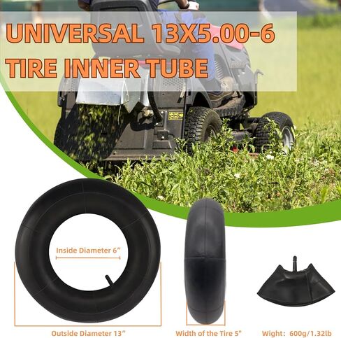 15x6.00-6" Replacement Tire Inner Tubes, 2 Pack Heavy Duty 15x600-6 Inner Tube with TR-13 Straight Valve Stem for Lawn Mowers, Yard Tractors, ATVs, Wheelbarrows, Go Karts, Golf Carts, Hand Trucks in Saudi Arabia
