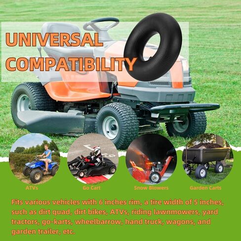 15x6.00-6" Replacement Tire Inner Tubes, 2 Pack Heavy Duty 15x600-6 Inner Tube with TR-13 Straight Valve Stem for Lawn Mowers, Yard Tractors, ATVs, Wheelbarrows, Go Karts, Golf Carts, Hand Trucks in Saudi Arabia