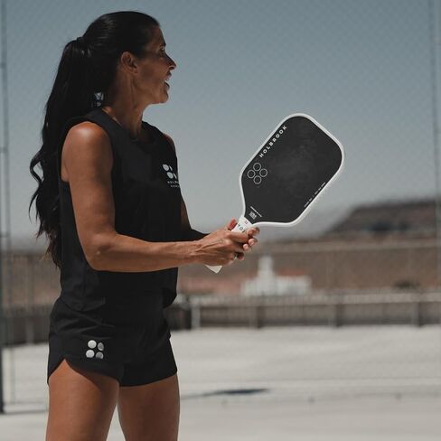 مجاديف Holbrook Pickleball - Power Pro (سلسلة Pro) Elite USAPA مجداف كرة Pickleball مع سطح من ألياف الكربون، قلب من مادة البولي بروبيلين الإسفنجي من Edgecraft، لمسة يمكن التحكم فيها، الطاقة والدوران in Kuwait