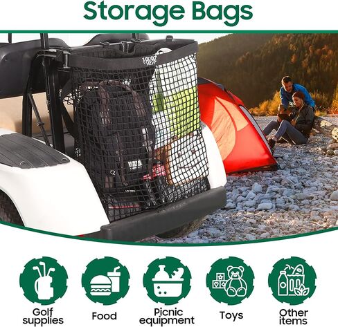 10L0L عربة جولف شبكة حقيبة-شبكة تخزين عالمية ل 2 مقاعد عربة جولف نادي السيارات EZGO وسلة تخزين أخرى in Kuwait