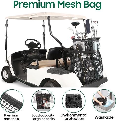 10L0L عربة جولف شبكة حقيبة-شبكة تخزين عالمية ل 2 مقاعد عربة جولف نادي السيارات EZGO وسلة تخزين أخرى in Kuwait