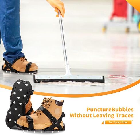 Gunite Spiked Shoes for Epoxy Floor,2 in 1 Fully Assembled，2 Lengths of Spikes with 1.8"" and 1.2"" Short Spikes，Perfect for Epoxy Garage Floors,Overlays, Cover Installation，Aerator Shoes in Saudi Arabia
