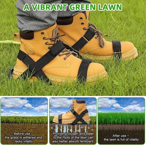 Gunite Spiked Shoes for Epoxy Floor,2 in 1 Fully Assembled，2 Lengths of Spikes with 1.8"" and 1.2"" Short Spikes，Perfect for Epoxy Garage Floors,Overlays, Cover Installation，Aerator Shoes in Saudi Arabia
