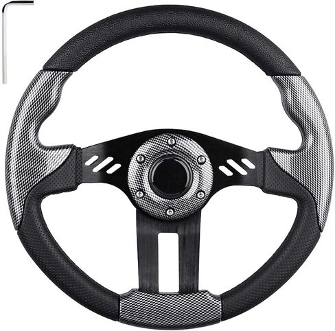 Golf Cart Steering Wheel or Adapter for EZGO TXT/RXV, Club Car DS/Precedent/Tempo, Yamaha G29/Drive/Drive 2, and more Golf Cart Models Black (Required Adapter Not Included) in Saudi Arabia