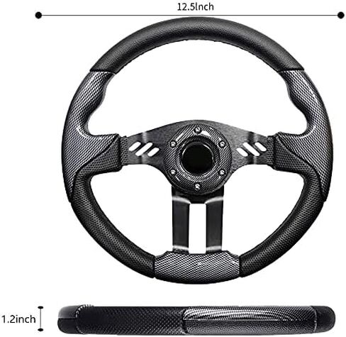 Golf Cart Steering Wheel or Adapter for EZGO TXT/RXV, Club Car DS/Precedent/Tempo, Yamaha G29/Drive/Drive 2, and more Golf Cart Models Black (Required Adapter Not Included) in Saudi Arabia