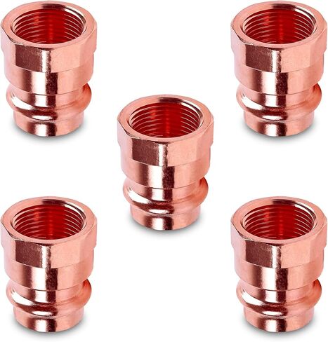 محول أنثى مكبس نحاسي - 1/2 بوصة FIP x Press LF ProPress Female NPT x حزمة اتصال اضغط مكونة من 10 - تركيبات نحاسية متينة لأنظمة الضغط العالي من DMNI in Saudi Arabia
