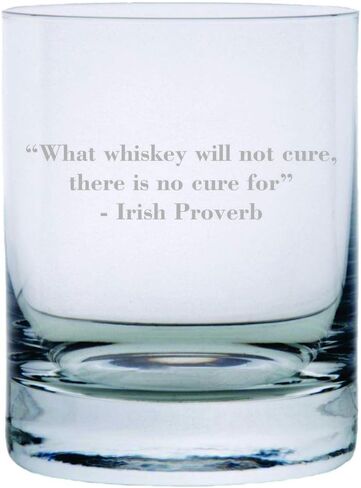 What Whiskey Will Not Cure Quote Etched Crystal Rocks Whisky Glass in Saudi Arabia