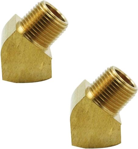 كوع شارع نحاسي بزاوية 45 درجة، 3/4 بوصة ذكر × 3/4 بوصة أنثى NPT-2 Pack in Kuwait