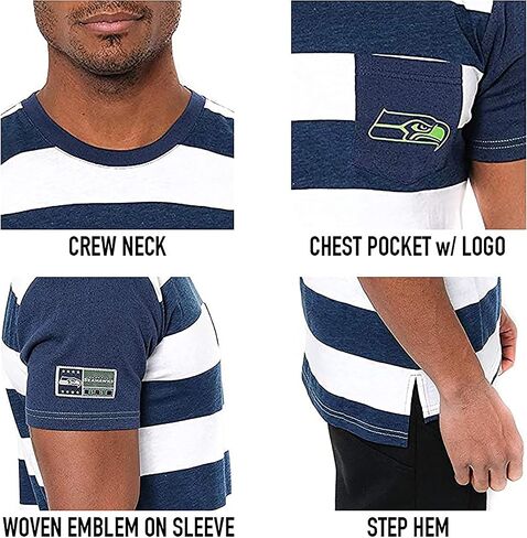 تي شيرت Ultra Game NFL للرجال بشعار فائق النعومة (المقاسات S - 3XL) in Kuwait