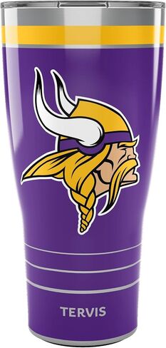 Tervis Traveler NFL Minnesota Vikings - MVP Triple Walled Insulated Tumbler Travel Cup Keeps Drinks Cold & Hot, 20oz, Stainless Steel in Saudi Arabia
