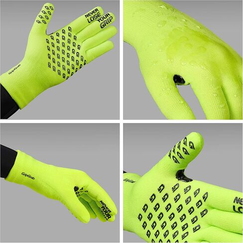GripGrab Waterproof Knitted Thermal Cycling Gloves Anti-Slip Winter Bicycle Gloves Windproof Knit Full Finger Bike Gloves in Kuwait