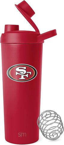 Simple Modern Officially Licensed NFL Green Bay Packers Stainless Steel Shaker Bottle with Ball 24oz | Metal Insulated Cup for Protein Mixes Shakes Pre Workout | Rally Collection | Green Bay Packers in Saudi Arabia