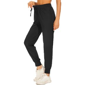 Women's Joggers Pants with Zipper Pockets Activewear Jogger Track Cuff Lounge Sweatpants for Yoga Workout Running