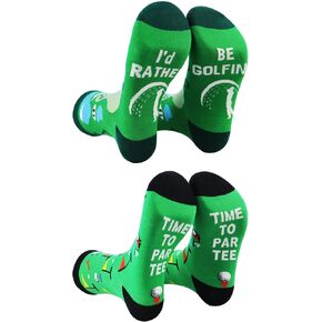 Qlvexkah 2 Pairs Golf Gifts for Women and Men, Stitched Unique Novelty Funny Socks for Dad Husband Father in Kuwait