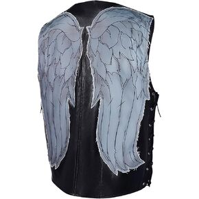 Daryl Dixon Vest Angel Wings Vest Jacket PU Leather Cosplay Costume