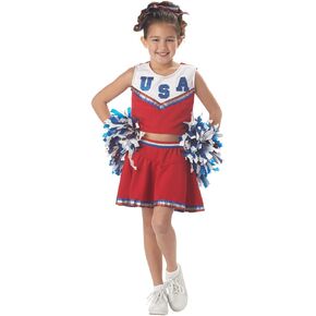 California Costumes Patriotic Cheerleader Costume, X-Small , Red