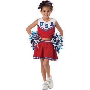 California Costumes Patriotic Cheerleader Costume, X-Small , Red