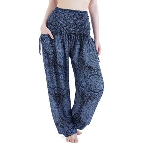 Lannaclothesdesign Harem Hippie Pants for Women Yoga Boho Long Beach Summer Clothing PJ