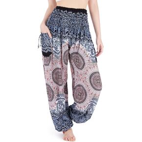 Lannaclothesdesign Harem Hippie Pants for Women Yoga Boho Long Beach Summer Clothing PJ
