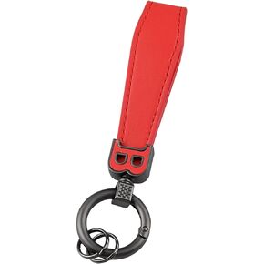 Letter B Black Pink Red Blue Leather Car Keychain, Anti Lost Key Chain Ring Key Holder Women Bag Pendant Accessory