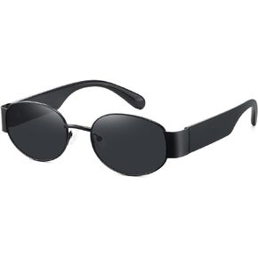 Retro Oval Sunglasses for Women Men Classic Shades Sun Glasses Plastic Frame UV400 Protection