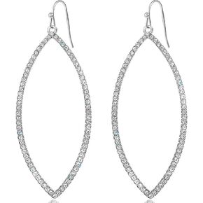 Humble Chic Simulated Diamond Dangle Earrings for Women - Cubic Zirconia Crystal Long Dangling Earrings - Hypoallergenic and Safe for Sensitive Ears