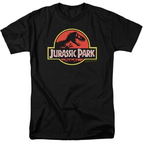 Popfunk Classic Jurassic Park Logo Unisex Adult T Shirt & Stickers