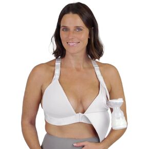 Truly Hands Free Nursing and Pumping Bra - Nurturally - Non-Wired, Adjustable, High Support, Breast Pump NOT Included