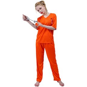 Halloween role-playing costume Women's classic orange prison uniform