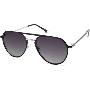 SOJOS Trendy Aviator Polarized Sunglasses for Women Men Retro Shades Classic Metal Sun Glasses SJ1204A