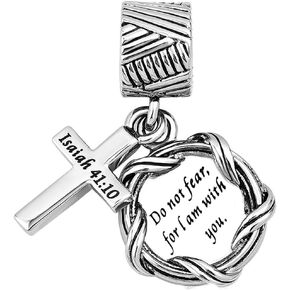 TGLS سحر الصليب الديني محفورة كلمات ملهمة متوافقة مع أساور Pandora Charms in Kuwait