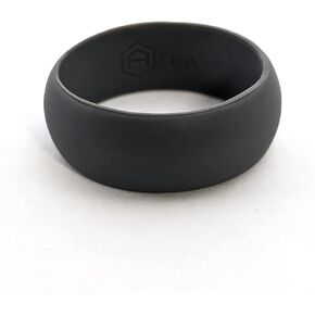 AERA Silicone Wedding Ring Band for Men - Thin, Breathable, Classic Design Rubber Ring