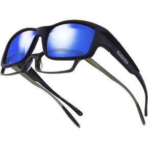 Yamba JP Fitovers - Satin Black - Blue Mirror Lens (YM001BM)