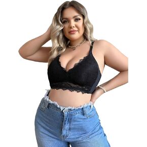 COZYEASE Women's Plus Size Lace Bralettes Trendy Bralette Bra Comfort Sport Bra
