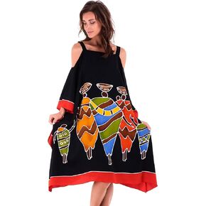 SHU-SHI Womens Poncho Dress Loose Beach Cover Up Short Cold Shoulder Tunic