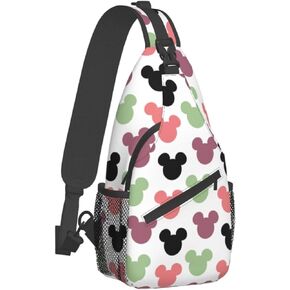 POLKLEX Cute Sling Bag Adult Chest Bags Crossbody Backpack Shoulder Bag Casual Daypacks for Women Men Cycling Hiking Travel Bag