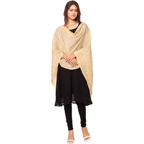 Cotton Solid Colors Women Dupatta scarves Shawl (Beige)