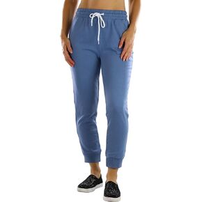 ToBeInStyle Women's Drawstring Waistband French Terry Capri Jogger Pants