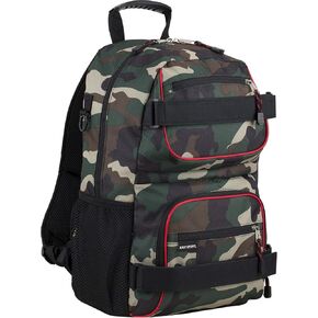 Eastsport Travel Skateboard Backpack Double Strap Laptop Bag تصميم متعدد الرياضات للرجال والنساء، أسود شامبراي in Kuwait