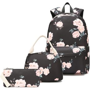 School backpack for Teen Girls Women Travel Laptop Backpack College Bookbag Kids Backpack with Lunch Bag Pencil Bag