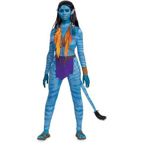 Neytiri Costume, Deluxe Official Disney Avatar Way of the Water Adult Outfit and Ears with Accessories