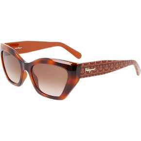 SALVATORE FERRAGAMO SF 1043S 238 Classic Tortoise Plastic Fashion Sunglasses Brown Gradient Lens
