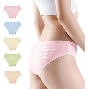 Disposable-Underwear-for-Women, 10 Packs Pure Cotton Ladies Brief Panties for Travel/Spa/Emergencies, Multicolor